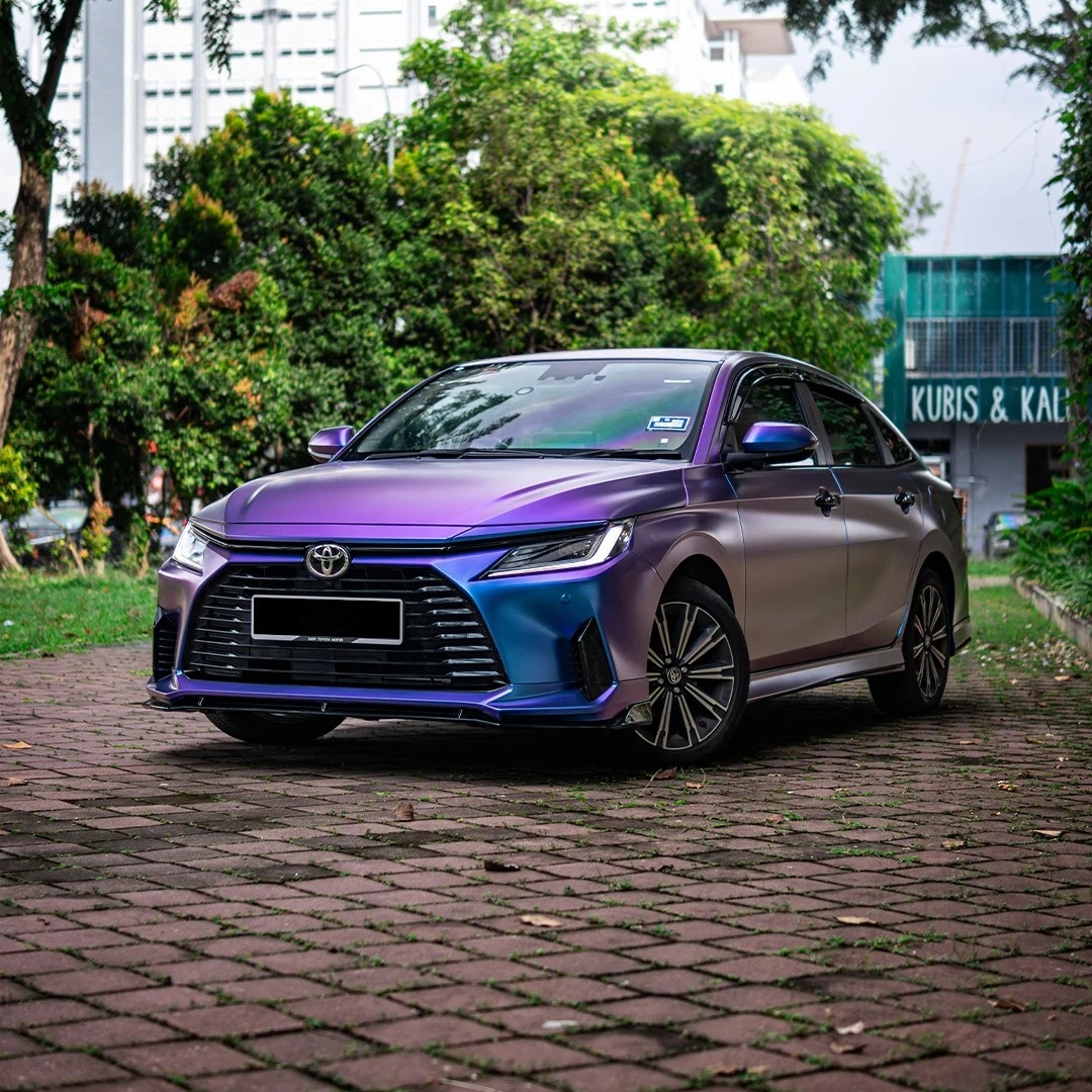 Matte Chameleon Blue Purple Car Vinyl Wrap