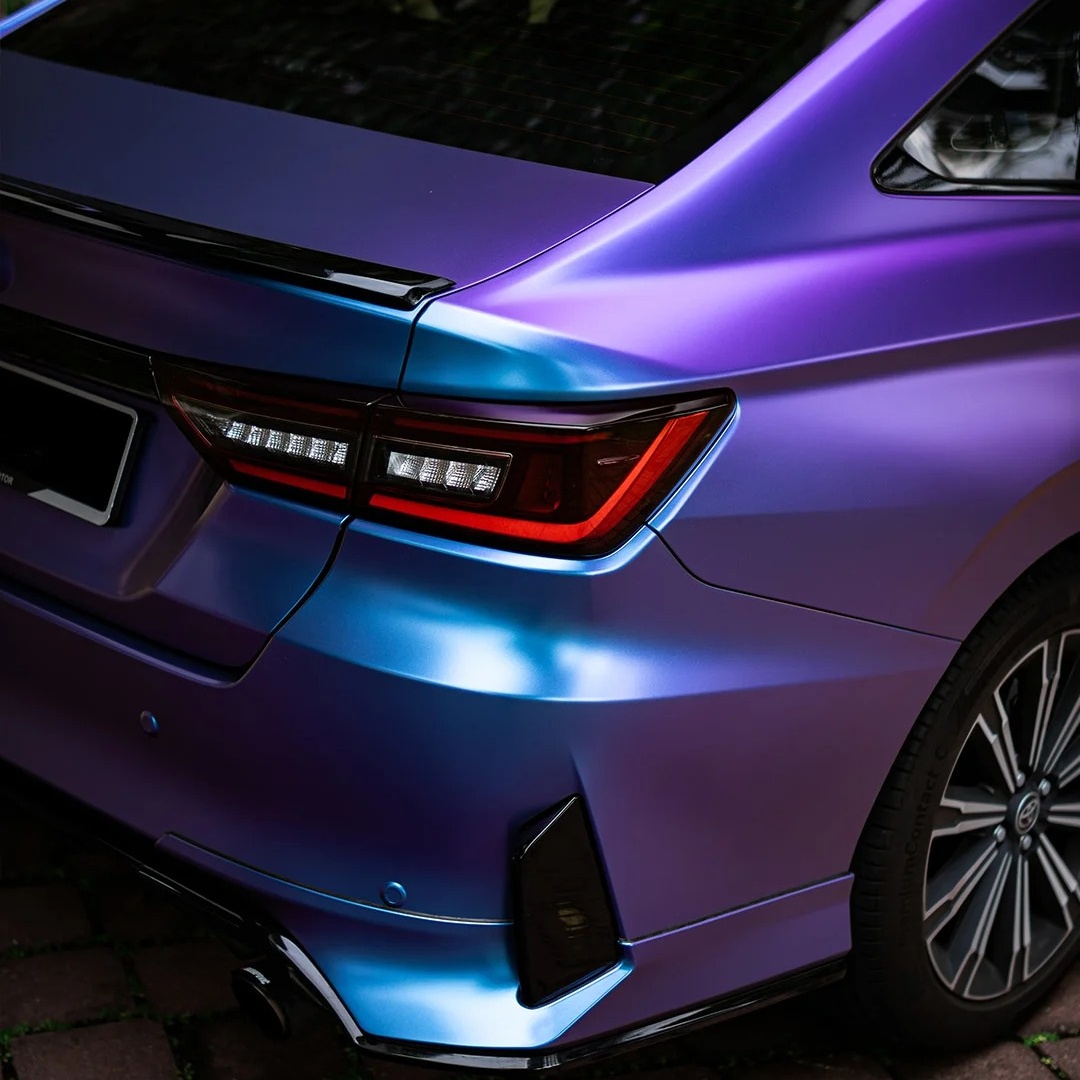 Matte Chameleon Blue Purple Car Vinyl Wrap