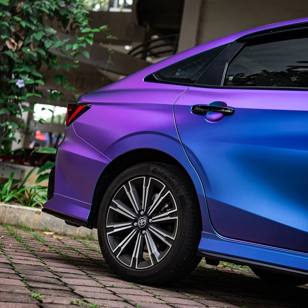 Matte Chameleon Blue Purple Car Vinyl Wrap