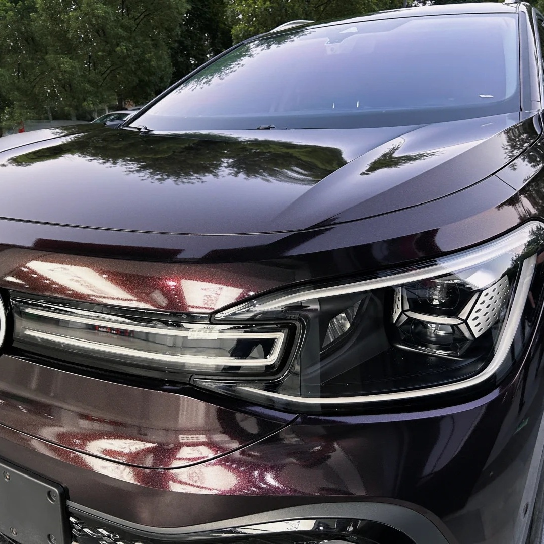 Glitter Starry Chameleon Black Red Car Wrap