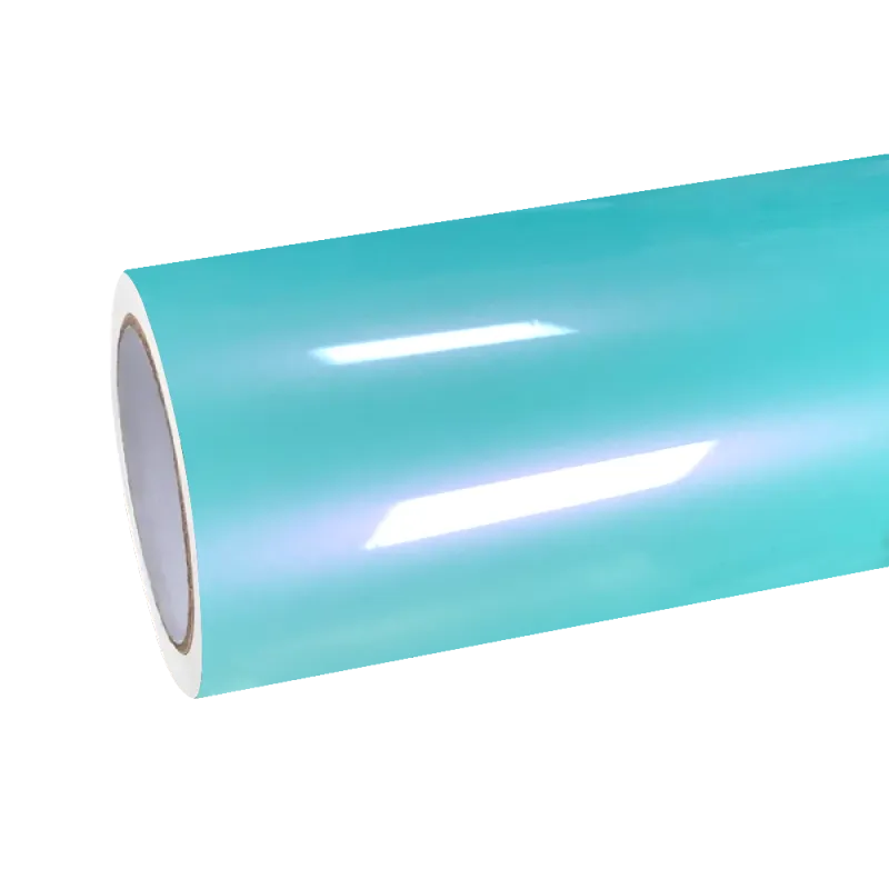 Cyan Blue Car Wrap