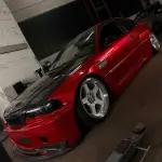 Ultra Glossy Metallic Vampire Red Car Vinyl Wrap Audi BMW PET  