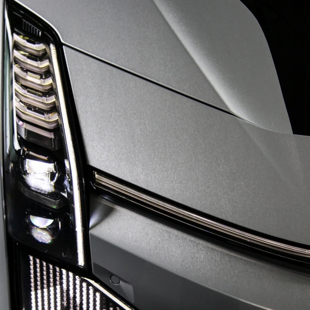 Matte Metallic Brushed Silver Car Vinyl Wrap