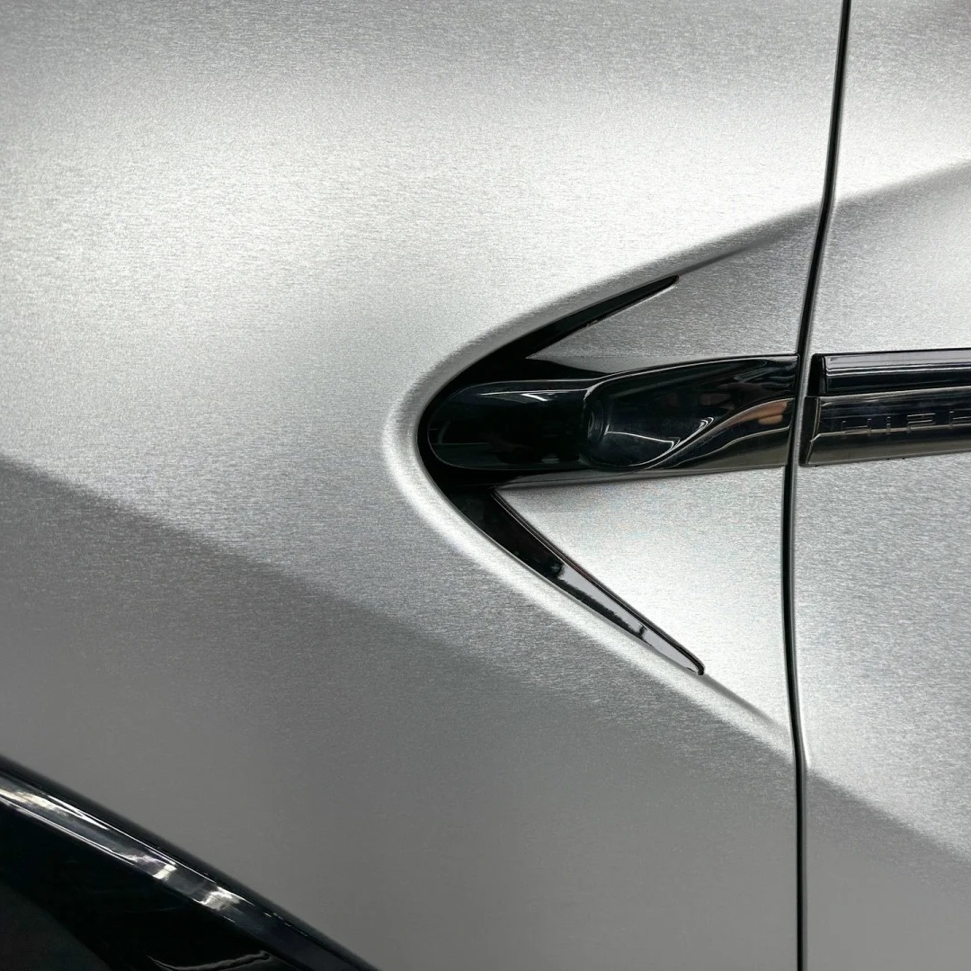 Matte Metallic Brushed Silver Car Vinyl Wrap