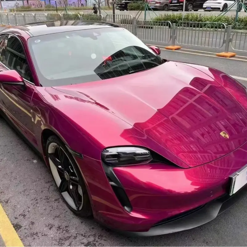 Gloss Metallic Pagoda Red Car Vinyl Wrap