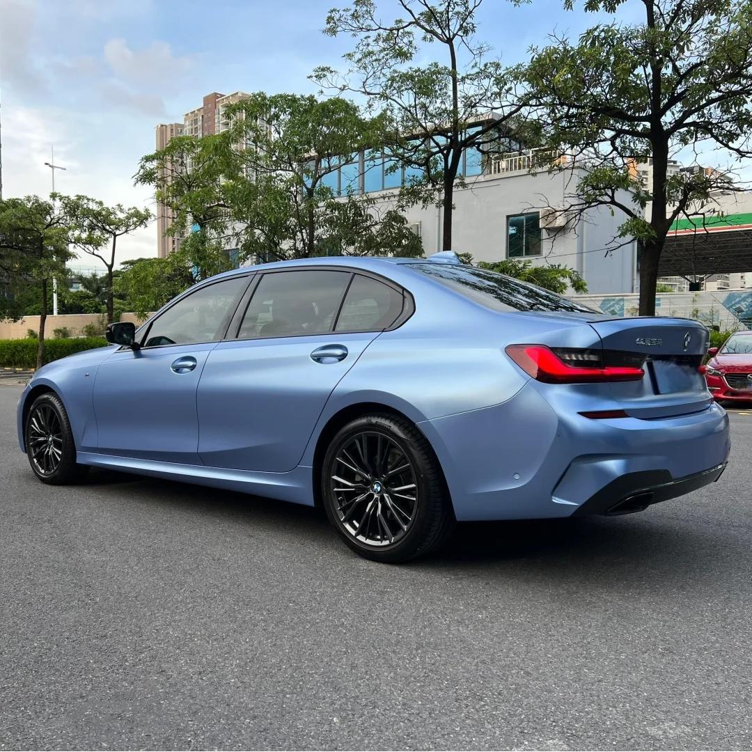 Matte Metallic Mist Blue Car Vinyl Wrap