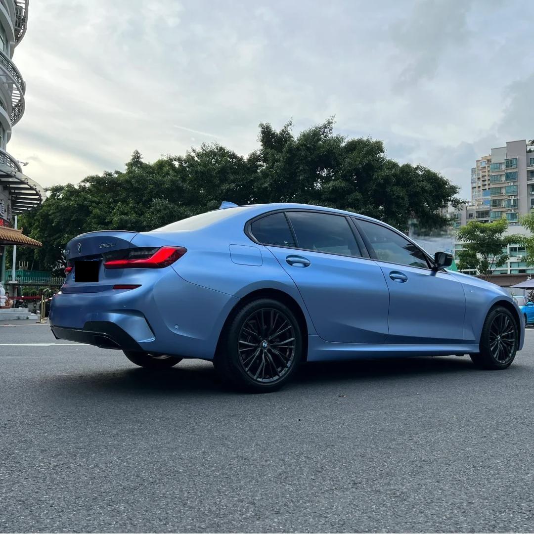 Matte Metallic Mist Blue Car Vinyl Wrap