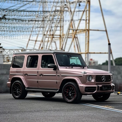 Matte Satin Rose Gold Car Vinyl Wrap 02