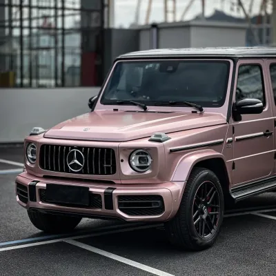 Matte Satin Rose Gold Car Vinyl Wrap 02
