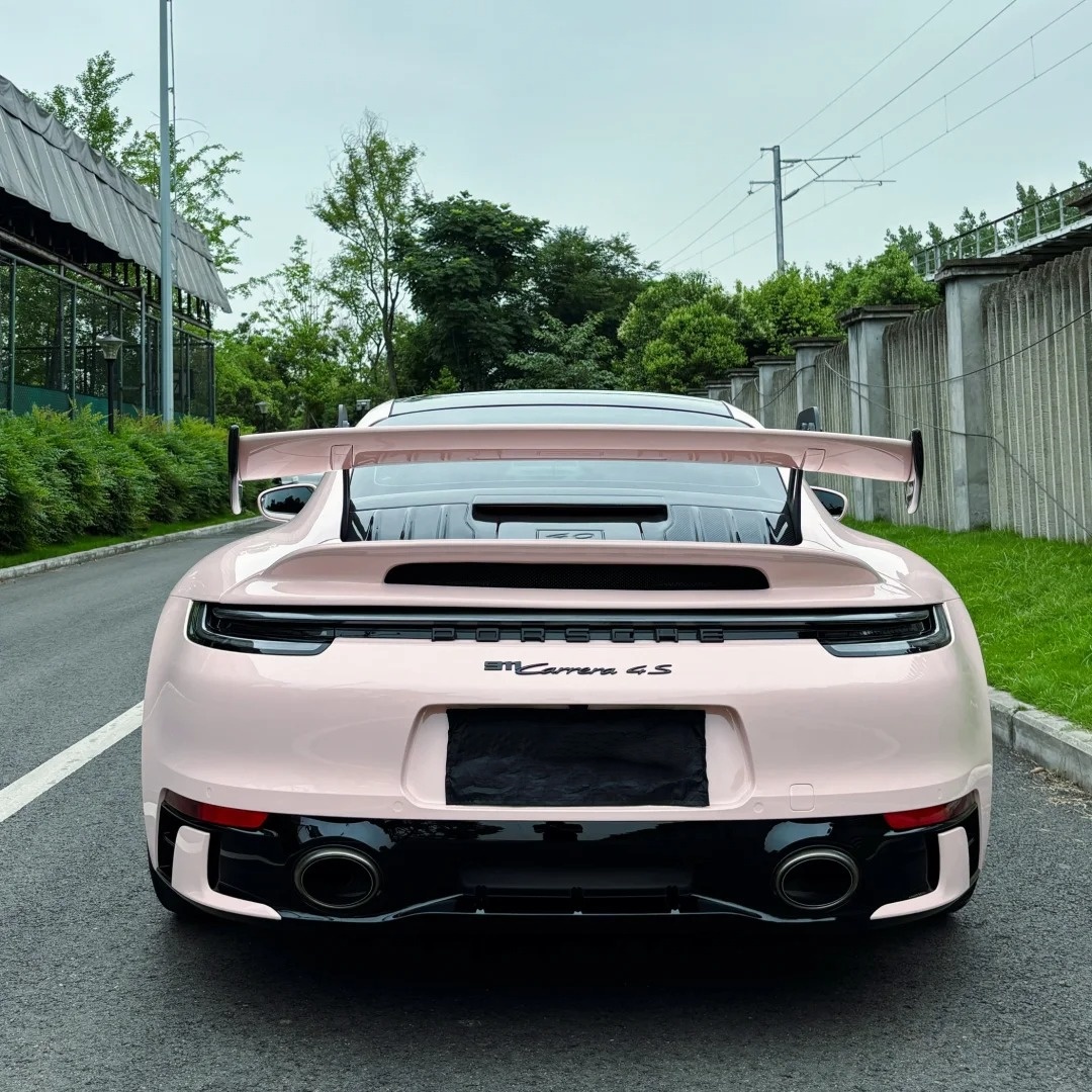 Gloss Metallic Macaron Peach Pink Car Vinyl Wrap