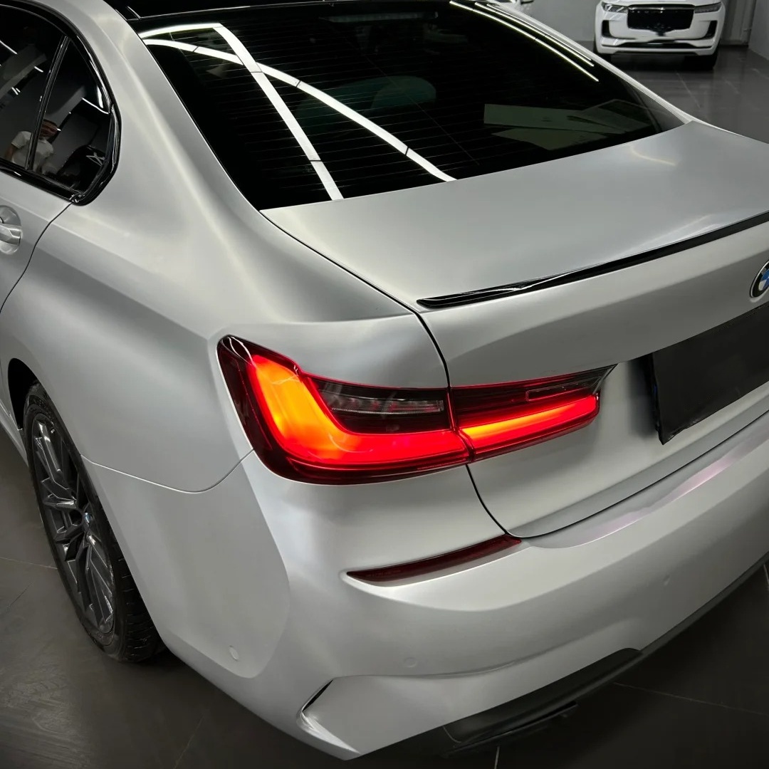 Matte Metallic Silver Car Vinyl Wrap PET