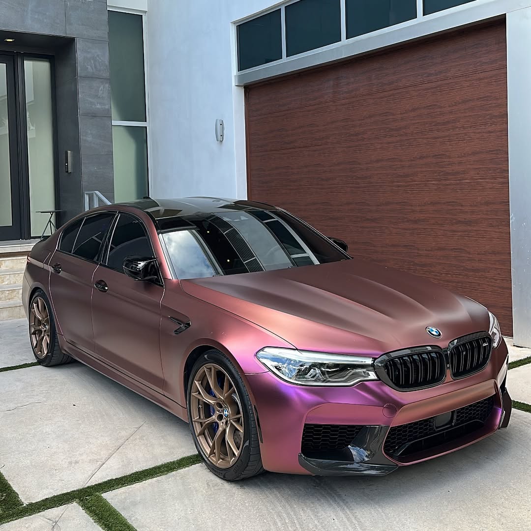 Matte Diamond Brown Red Car Vinyl Wrap