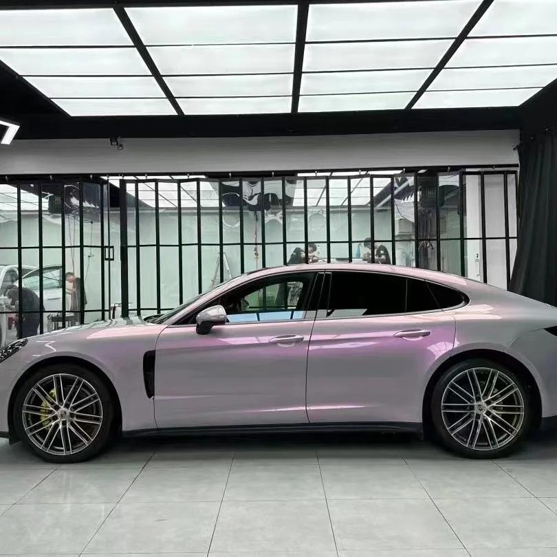 Pink Grey Car Wrap
