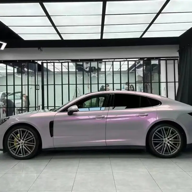 Pink Grey Car Wrap