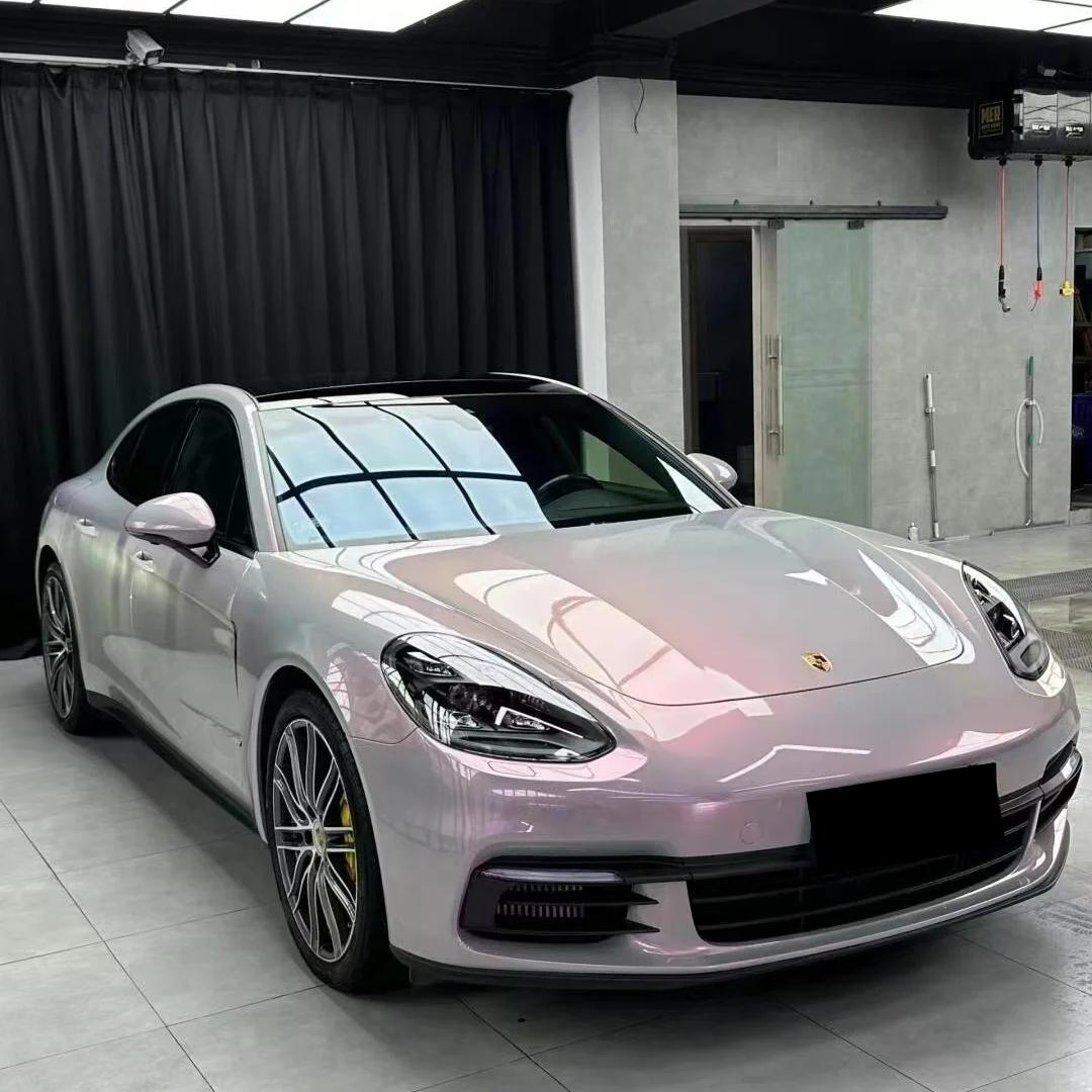 Pink Grey Car Wrap
