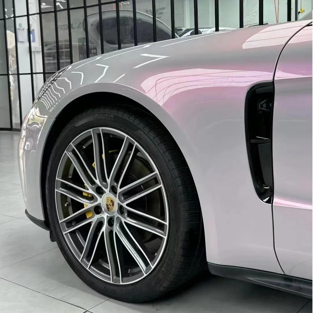 Pink Grey Car Wrap