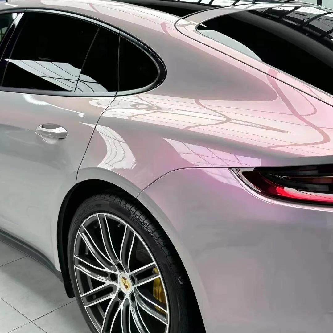 Pink Grey Car Wrap