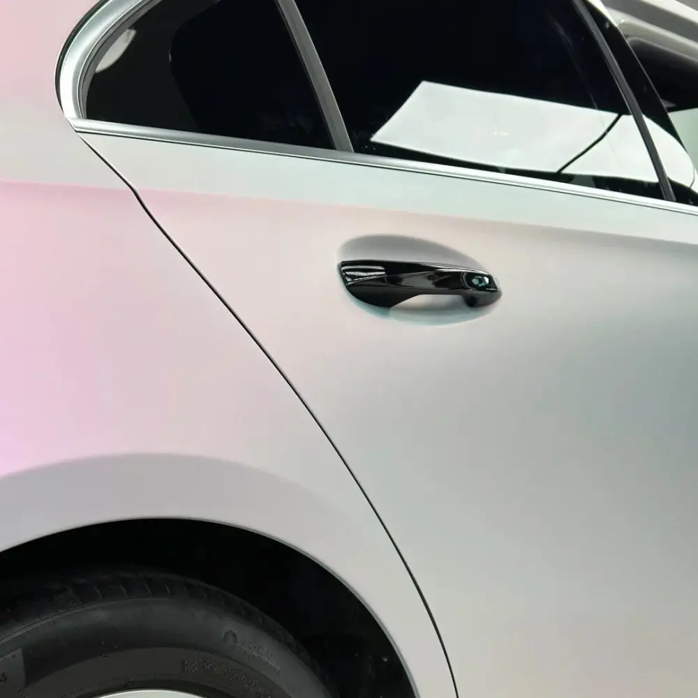 Matte Metallic Chameleon Pink Grey Car Vinyl Wrap