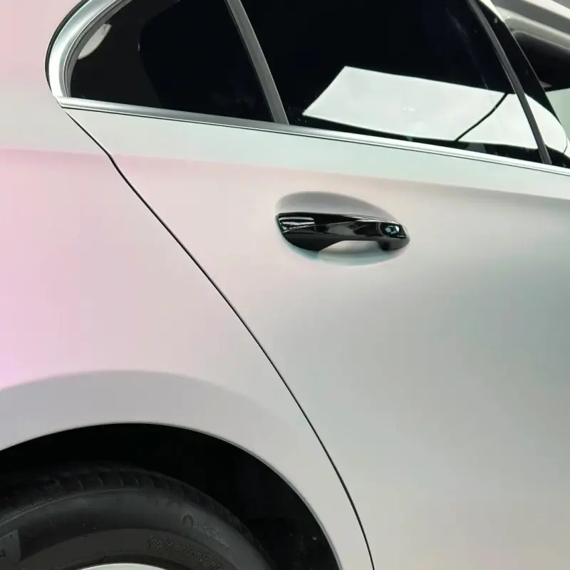 Matte Metallic Chameleon Pink Grey Car Vinyl Wrap