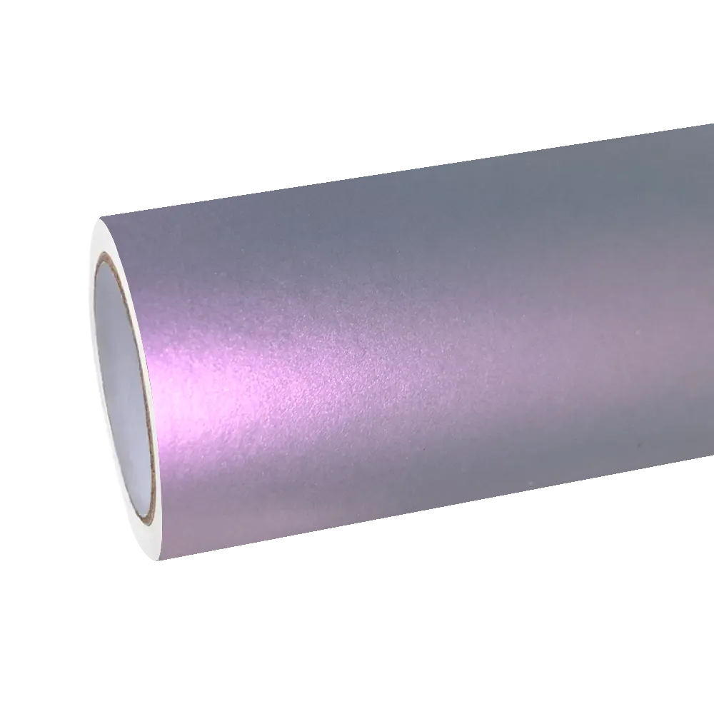 Matte Metallic Chameleon Pink Grey Car Vinyl Wrap
