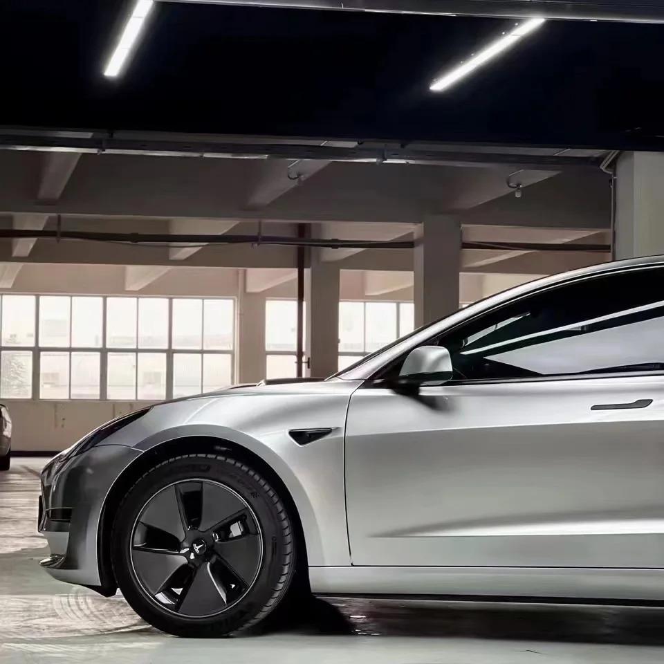 Gloss Metallic GT Silver Car Vinyl Wrap PET