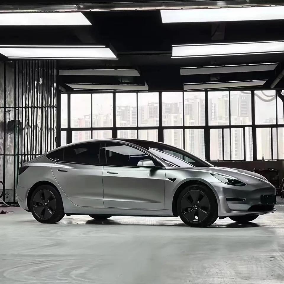 Gloss Metallic GT Silver Car Vinyl Wrap PET