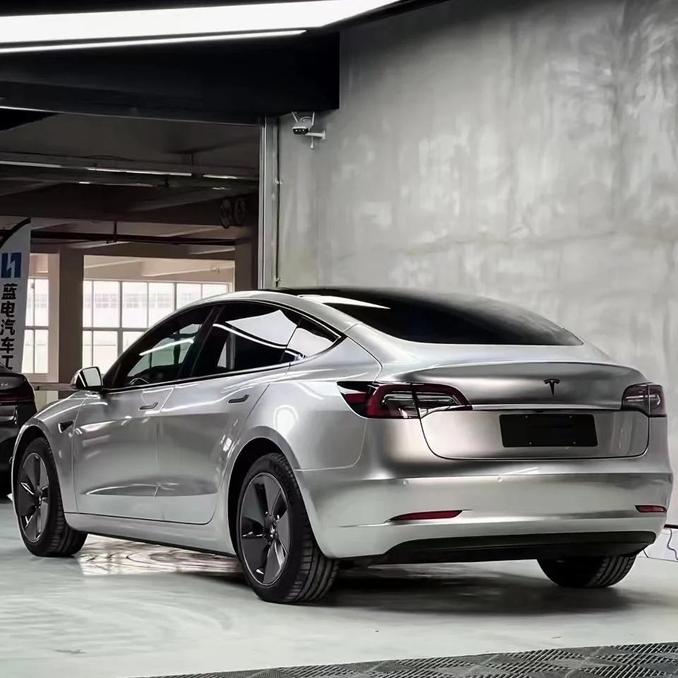 Gloss Metallic GT Silver Car Vinyl Wrap PET