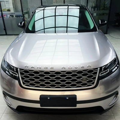 Gloss Liquid Land Rover Velar Silver Car Vinyl Wrap PET 02