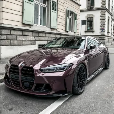 Gloss Metallic Eva Purple Car Vinyl Wrap PET 02
