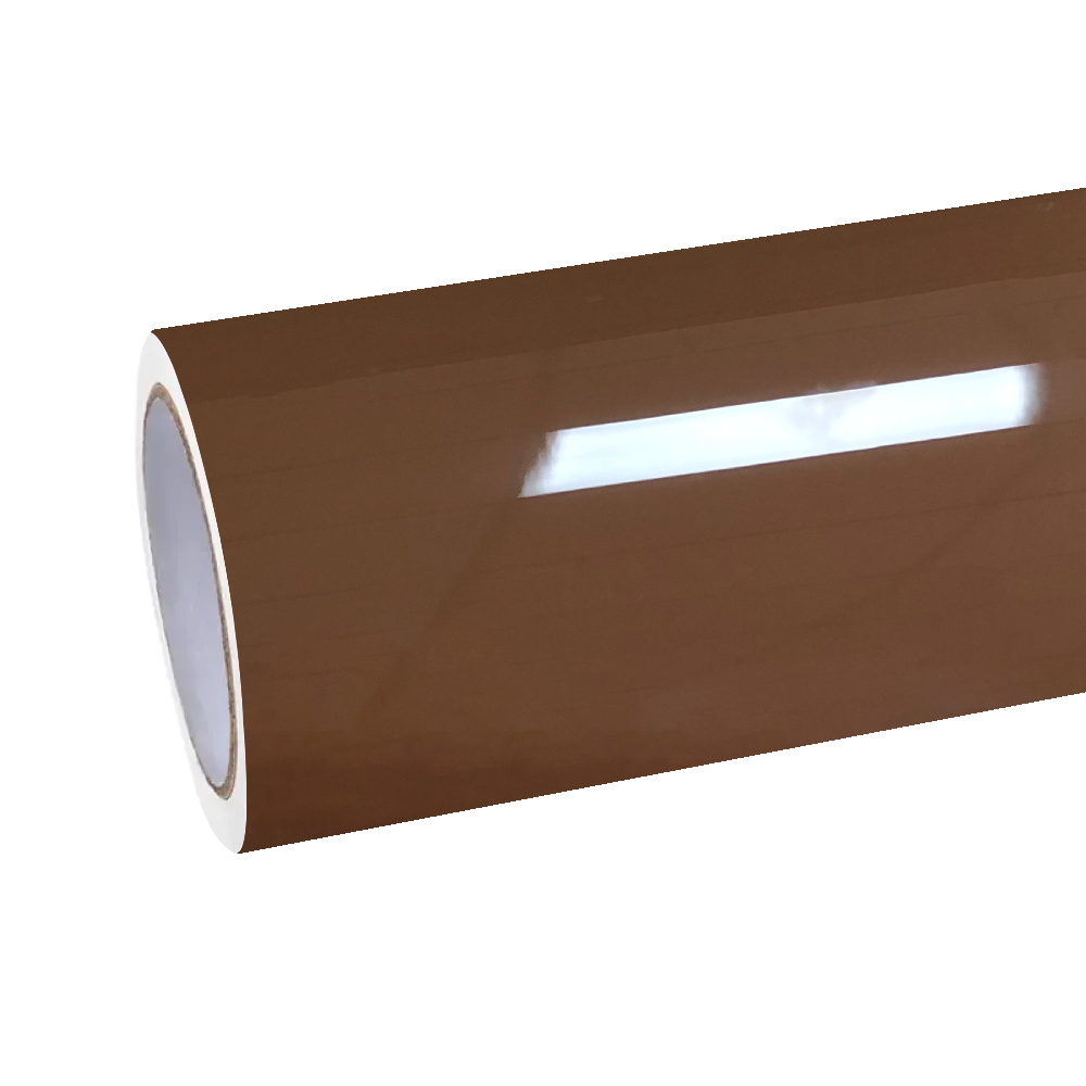 Gloss Crystal Caramel Brown Car Vinyl Wrap PET 