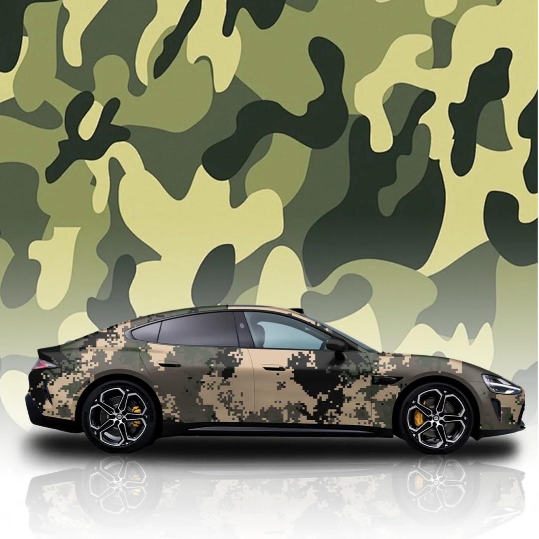 Aluko Custom Camouflage Car Vinyl Wrap