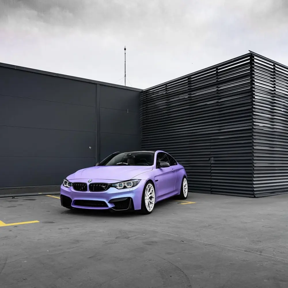 Matte Metallic Satin Chameleon Glacial Frost Purple Car Vinyl Wrap