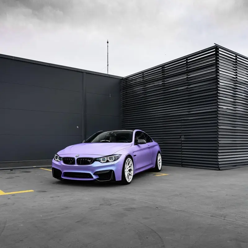 Matte Metallic Satin Chameleon Glacial Frost Purple Car Vinyl Wrap