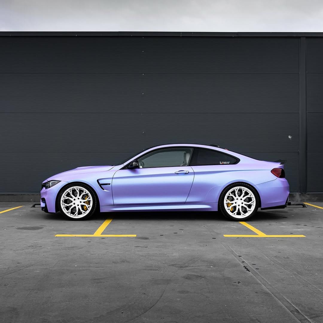 Matte Chameleon Glacial Frost Purple Car Vinyl Wrap PET