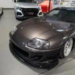 Gloss Metallic Tungsten Black Car Vinyl Wrap PET 