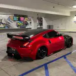 Ultra Glossy Metallic Vampire Red Car Vinyl Wrap Audi BMW PET  