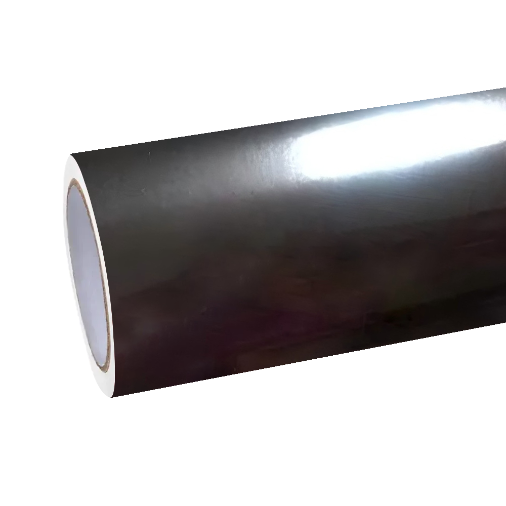 Gloss Mirror Chrome Black Car Vinyl Wrap PET