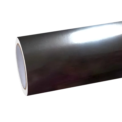 Gloss Mirror Chrome Black Car Vinyl Wrap PET 01