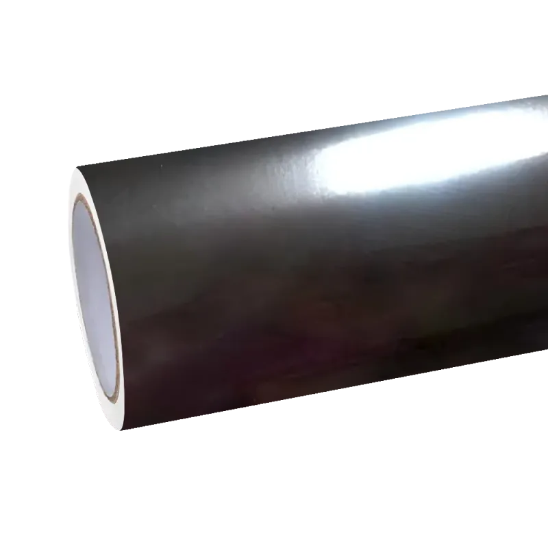 Gloss Mirror Chrome Black Car Vinyl Wrap PET