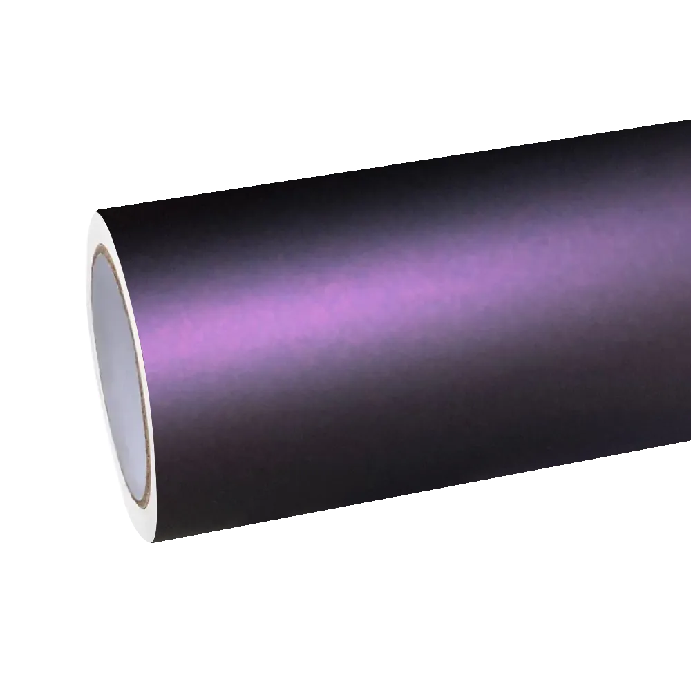 Ultra Matte Metallic Black Purple Car Vinyl Wrap