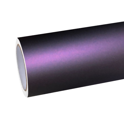 Ultra Matte Metallic Black Purple Car Vinyl Wrap 01
