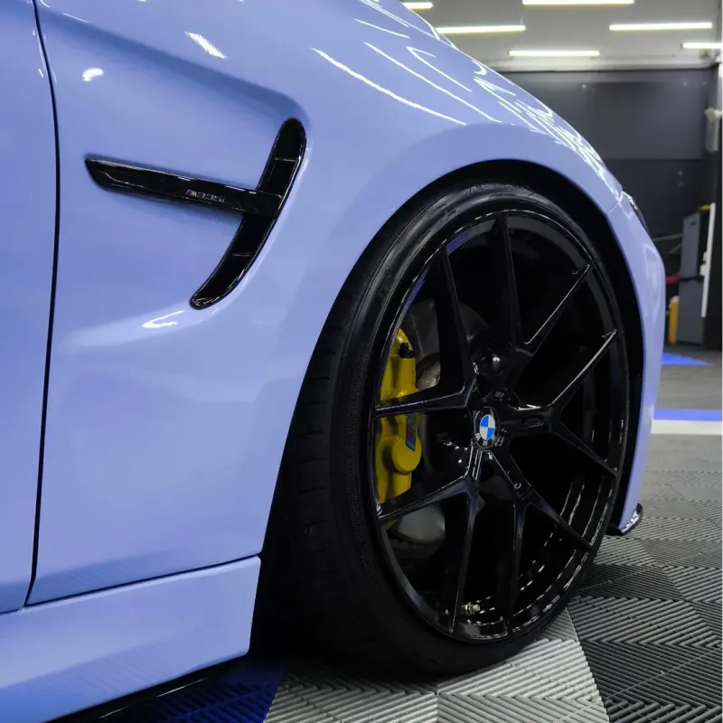 Gloss Macaron Baby Blue Car Vinyl Wrap PET