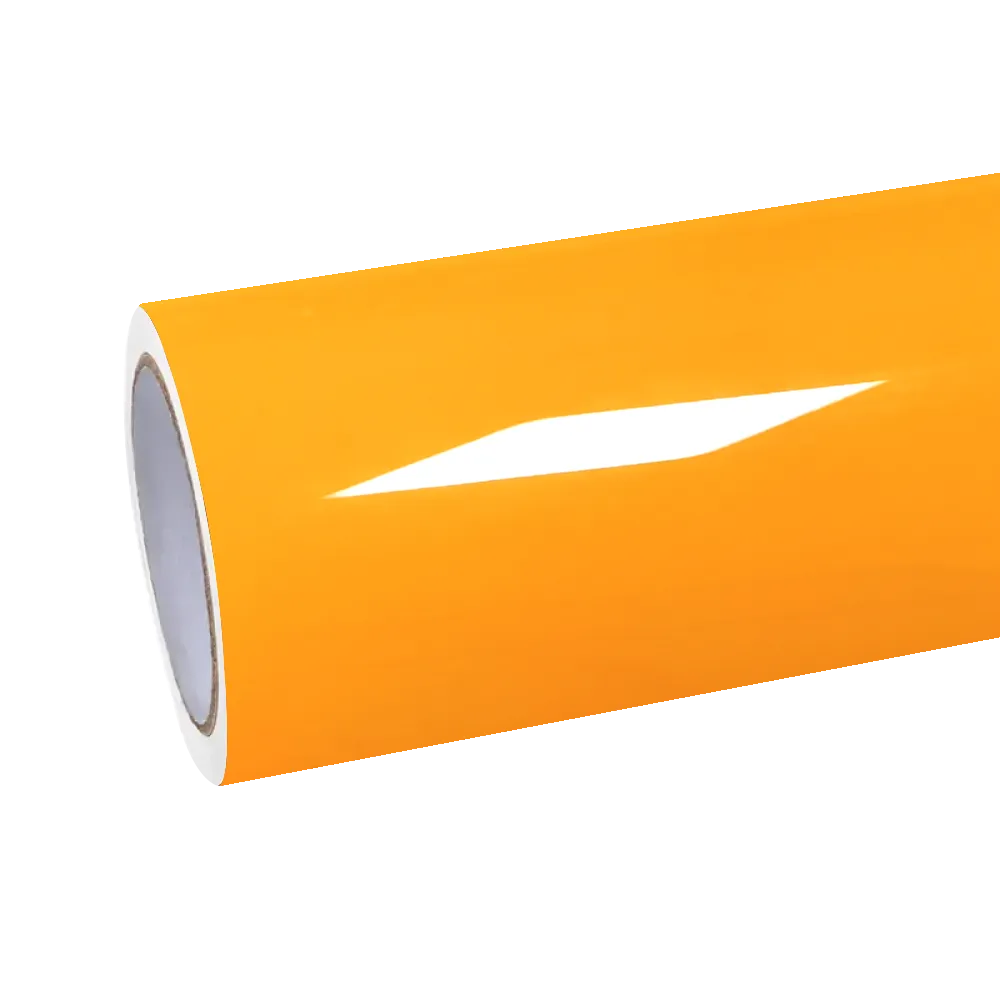 Gloss Mclaren Orange Car Vinyl Wrap PET