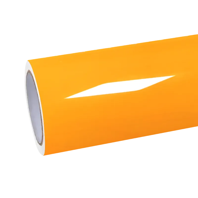 Gloss Mclaren Orange Car Vinyl Wrap PET