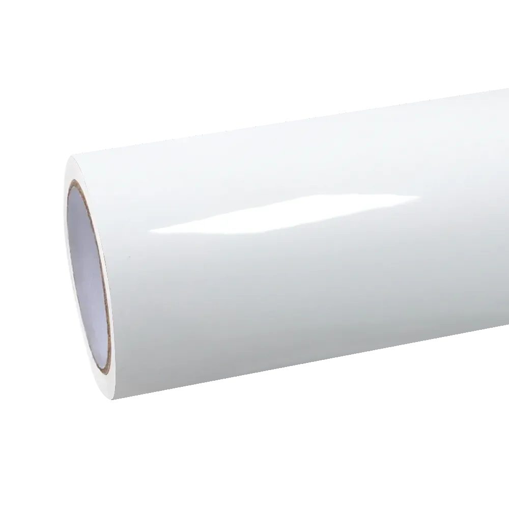 Gloss Piano White Car Vinyl Wrap PET
