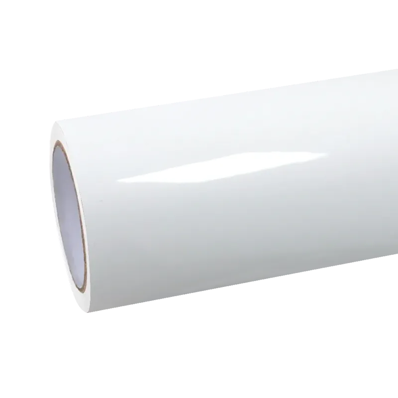 Gloss Piano White Car Vinyl Wrap PET