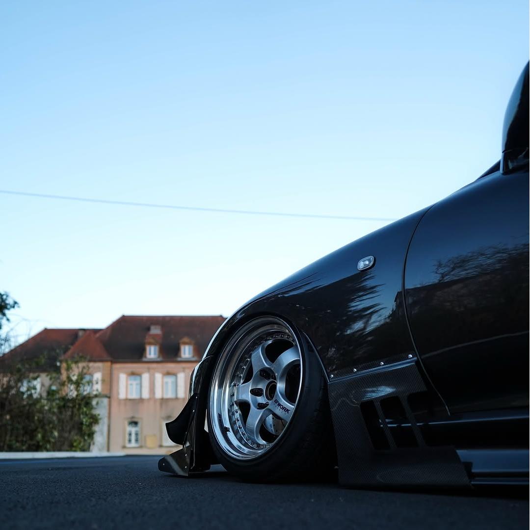 Gloss Metallic Tungsten Black Car Vinyl Wrap PET 