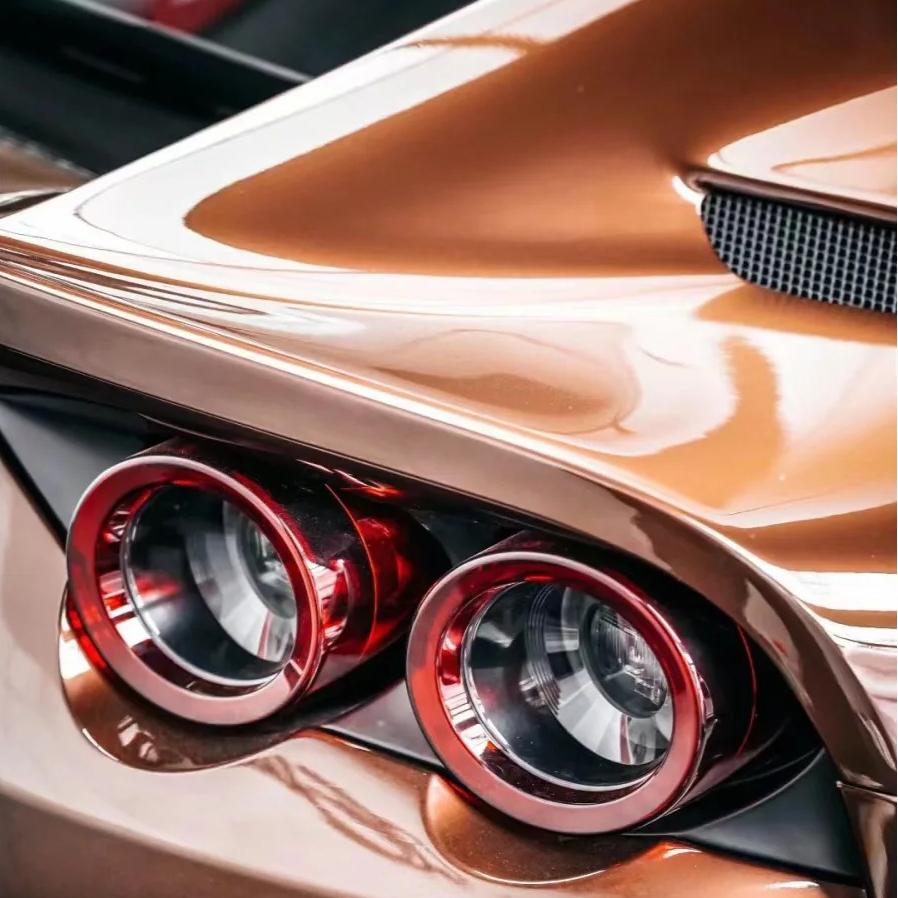 Gloss Liquid Coffee Brown Car Vinyl Wrap PET