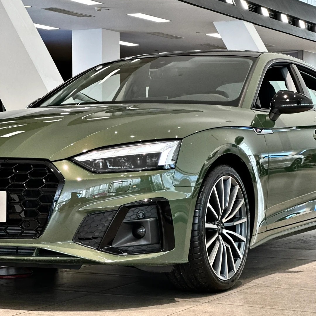 Gloss Metallic Olive Green Car Vinyl Wrap PET