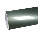 Gloss Metallic Olive Green Car Vinyl Wrap PET